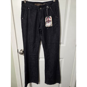 Freestyle Revolution Women's Dark Wash Jeans Size 7 Wide Leg Flaired New W/tag